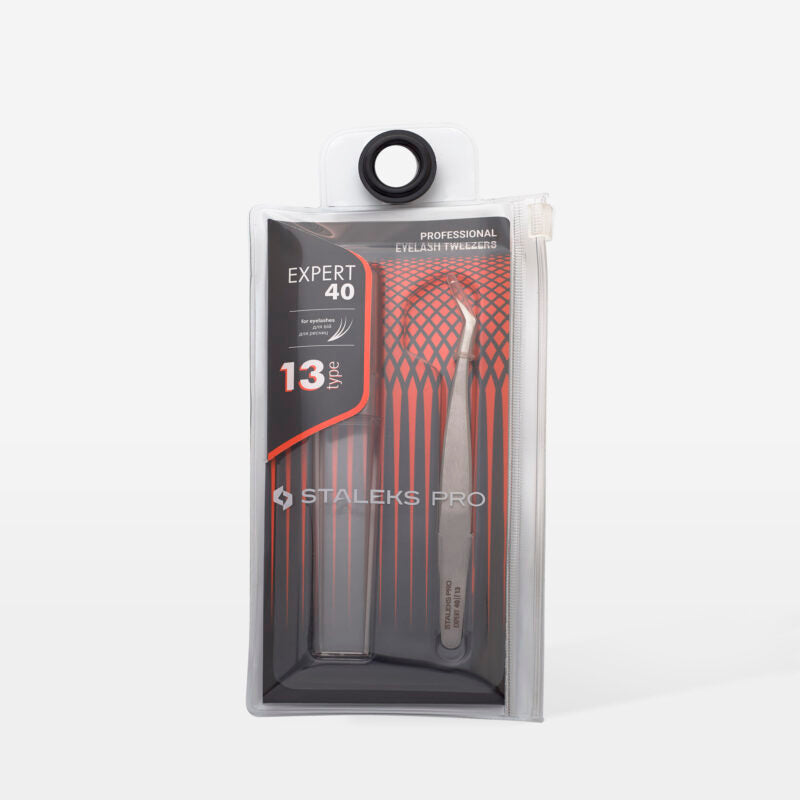 Pinça de pestanas profissional curva EXPERT 40 TIPO 13 (em forma de L 40′)