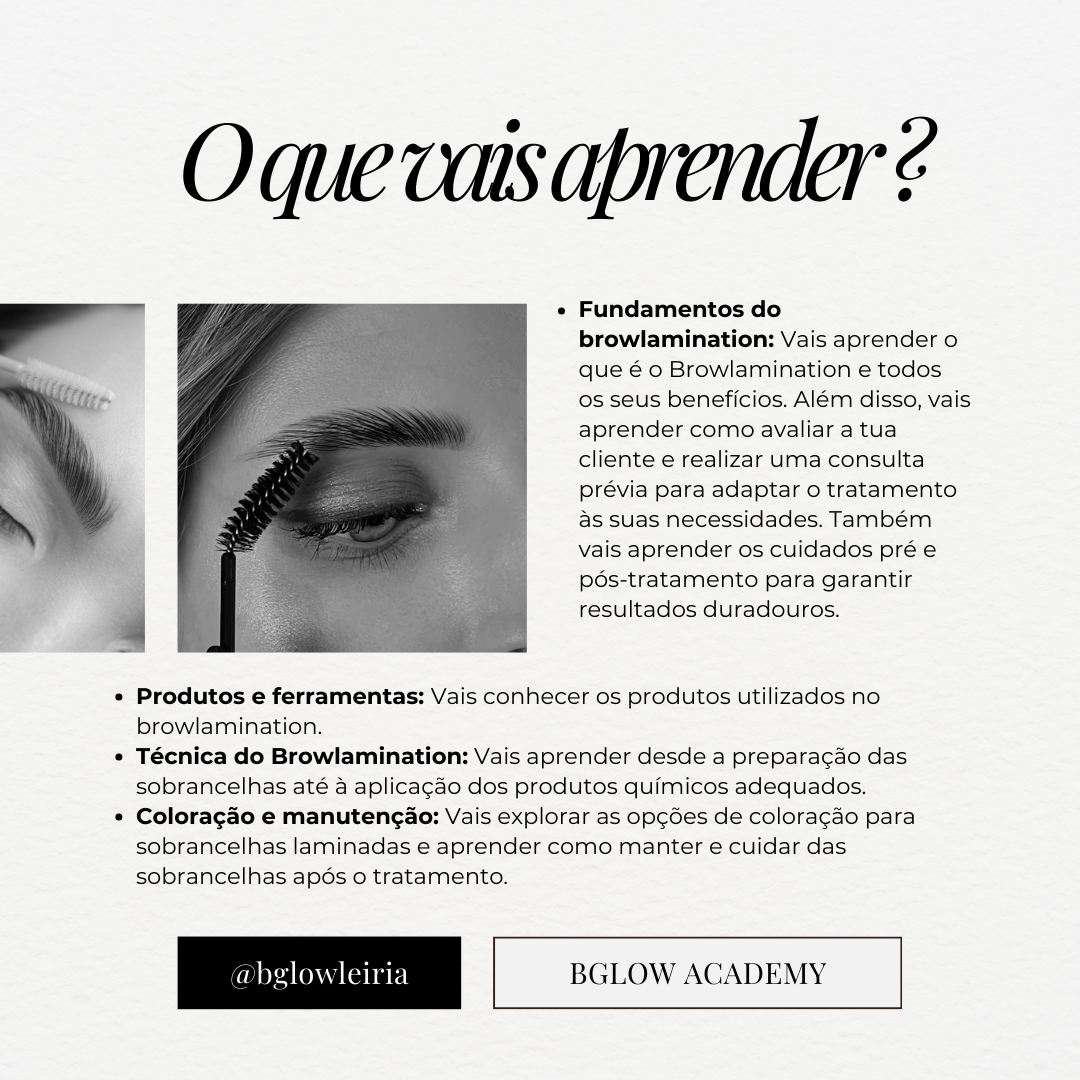 Brow Lamination PRO — Laminado de Sobrancelhas com Técnica BGLOW