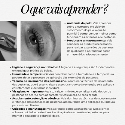 Lash 101 | Formação para iniciantes