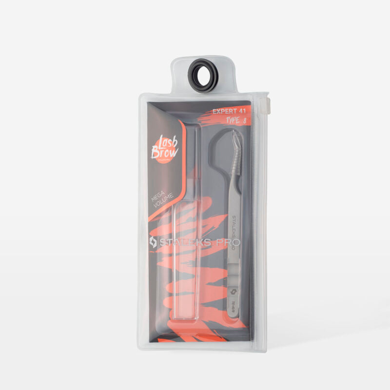 Pinzas para pestañas profesionales curvas EXPERT 41 TYPE 8 (forma de L, mini L)