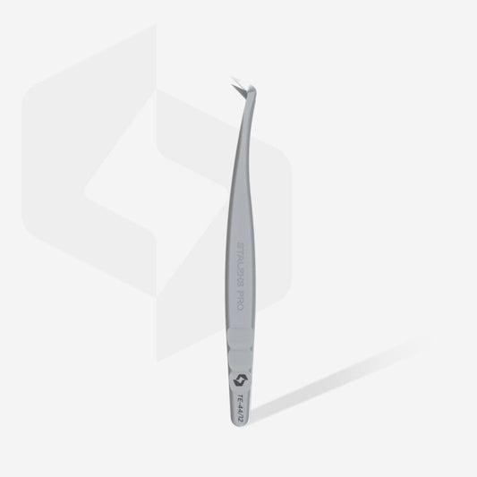 Pinça profissional para pestanas nano-entalhadas EXPERT 44 TIPO 12 (em forma de L, 65′)