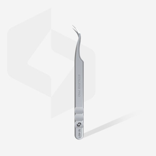 Pinça de pestanas profissional nano-entalhada EXPERT 45 TIPO 1 (curva)