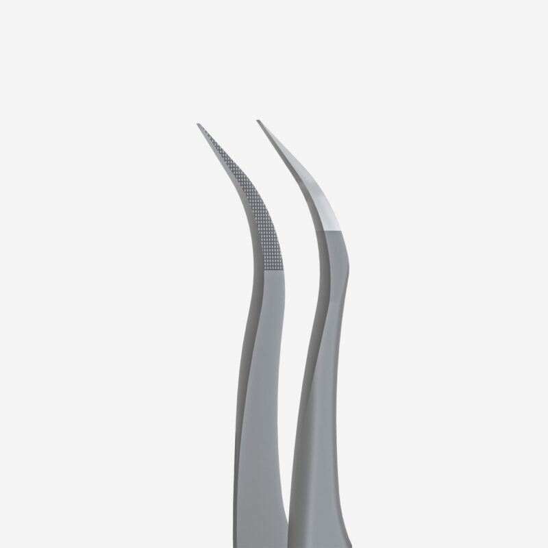 Pinça de pestanas profissional nano-entalhada EXPERT 45 TIPO 1 (curva)