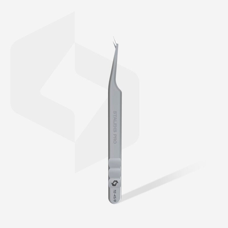 Pinça de pestanas profissional nano-entalhada EXPERT 45 TIPO 8 (Mini L)