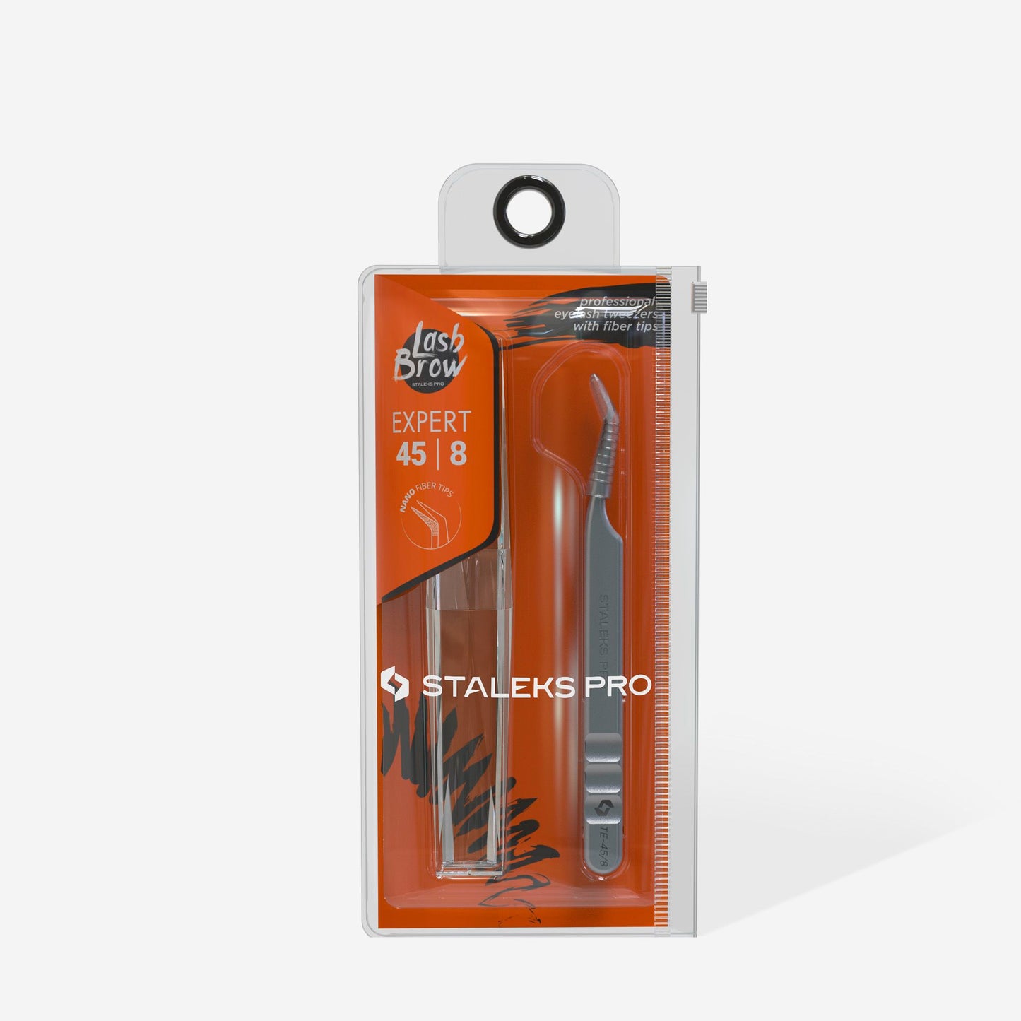 Pinça de pestanas profissional nano-entalhada EXPERT 45 TIPO 8 (Mini L)